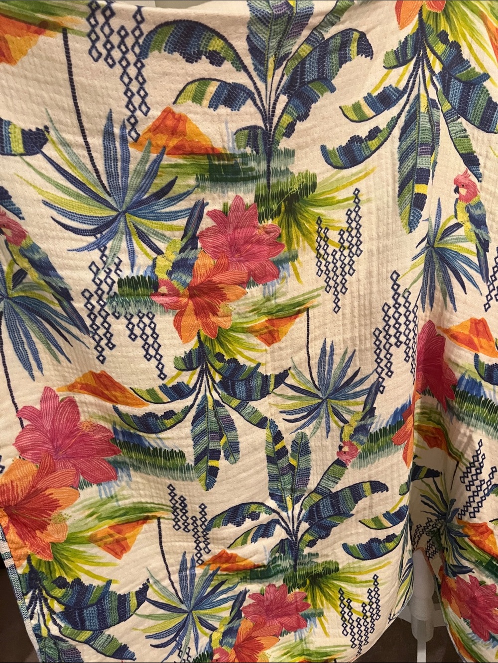 Johnny Was Melissa Gauze Blanket in pouch - Color MSI, NWT ☀️🌺🌴🌸 - Picture 6 of 7